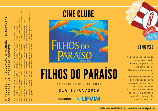 Cine Clube Cinema e Educação apresenta Filhos do Paraíso nesta segunda