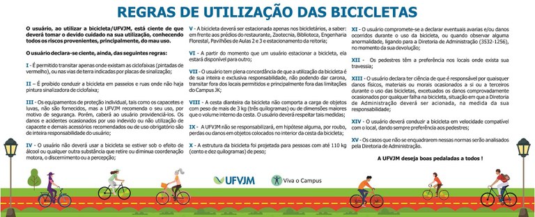 Regras de utilização das bicicletas