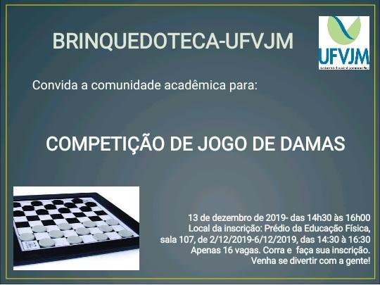 competição de jogo de damas da UFVJM