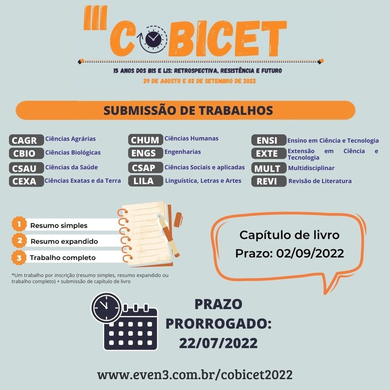 Peça de divulgação do 3° ConBICET