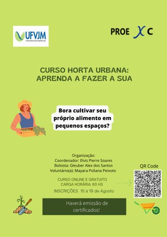 Curso Horta Urbana: Aprenda a fazer a sua Curso Horta Urbana: Aprenda a fazer a sua