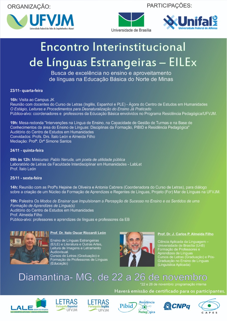 Encontro Interinstitucional de Línguas Estrangeiras - EILEx