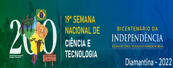 Peça gráfica da 19ª Semana Nacional de Ciência e Tecnologia