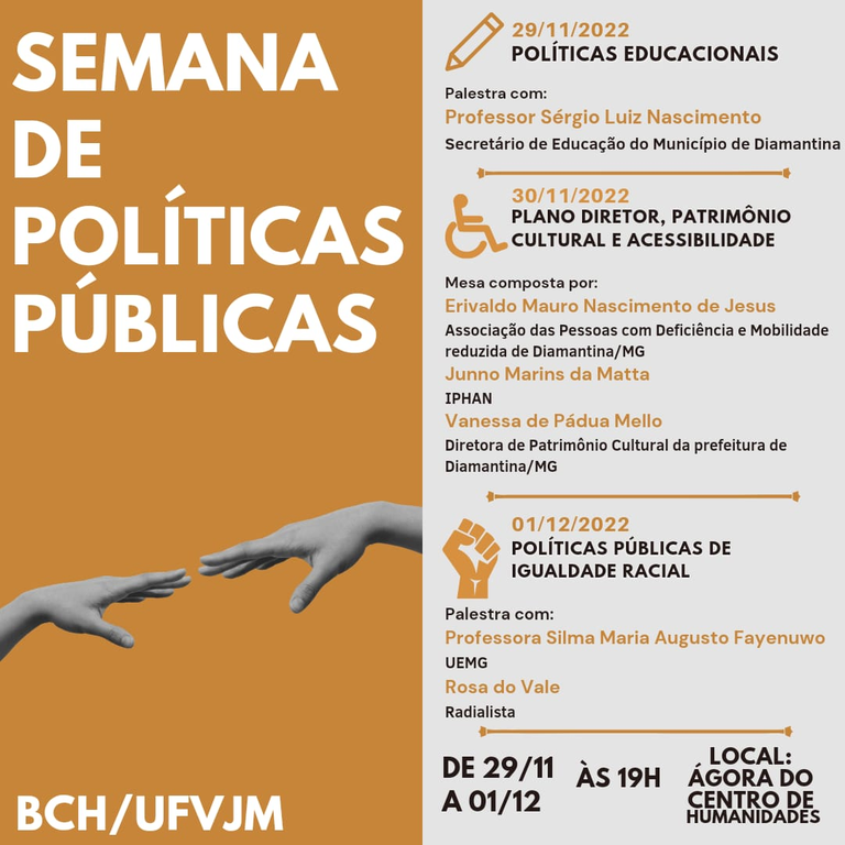 Peça gráfica da 2ª Semana de Políticas Públicas
