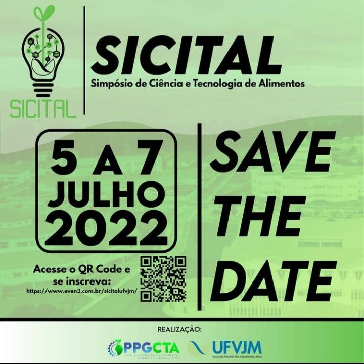 Save the date - 1º Simpósio de Ciência e Tecnologia de Alimentos