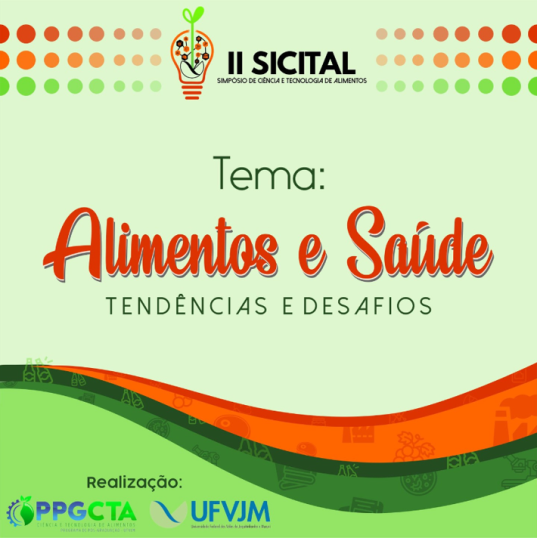 Peça gráfica de divulgação do evento 2º Simpósio de Ciência e Tecnologia de Alimentos