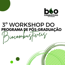 Peça gráfica do evento 3° Workshop do Programa de Pós-graduação em Biocombustíveis - 2