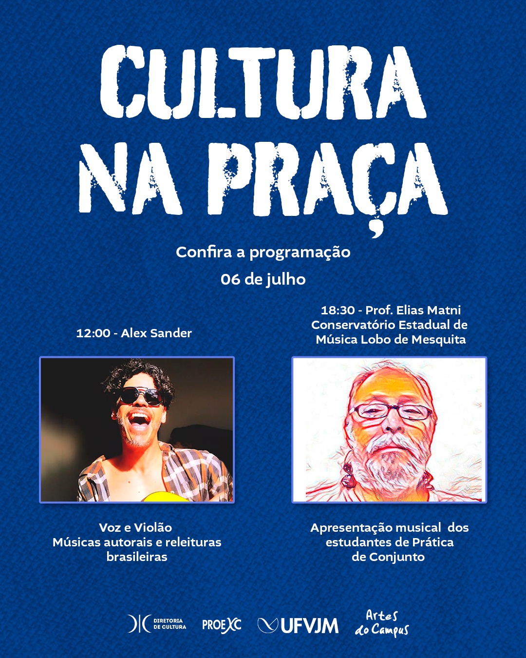 Programação do evento Cultura na Praça