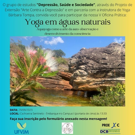 Peça gráfica do evento Oficina prática “Yoga em águas naturais: aquayoga como a arte da auto-observação e desenvolvimento da consciência”