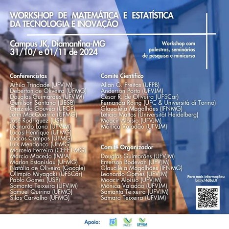 Peça de divulgação do Workshop Matemática e Estatística da Tecnologia e Inovação