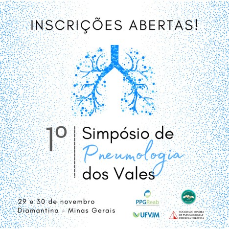 Peça de divulgação do evento 1º Simpósio de Pneumologia dos Vales