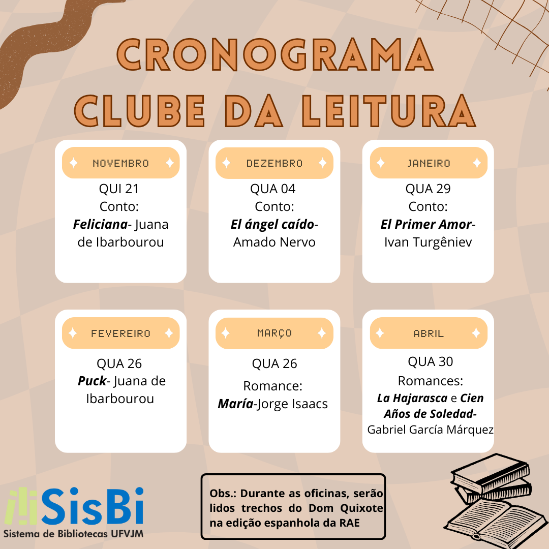 Peça de divulgação do evento Quiero Leer y Hablar en Español: oficinas literárias em espanhol 02