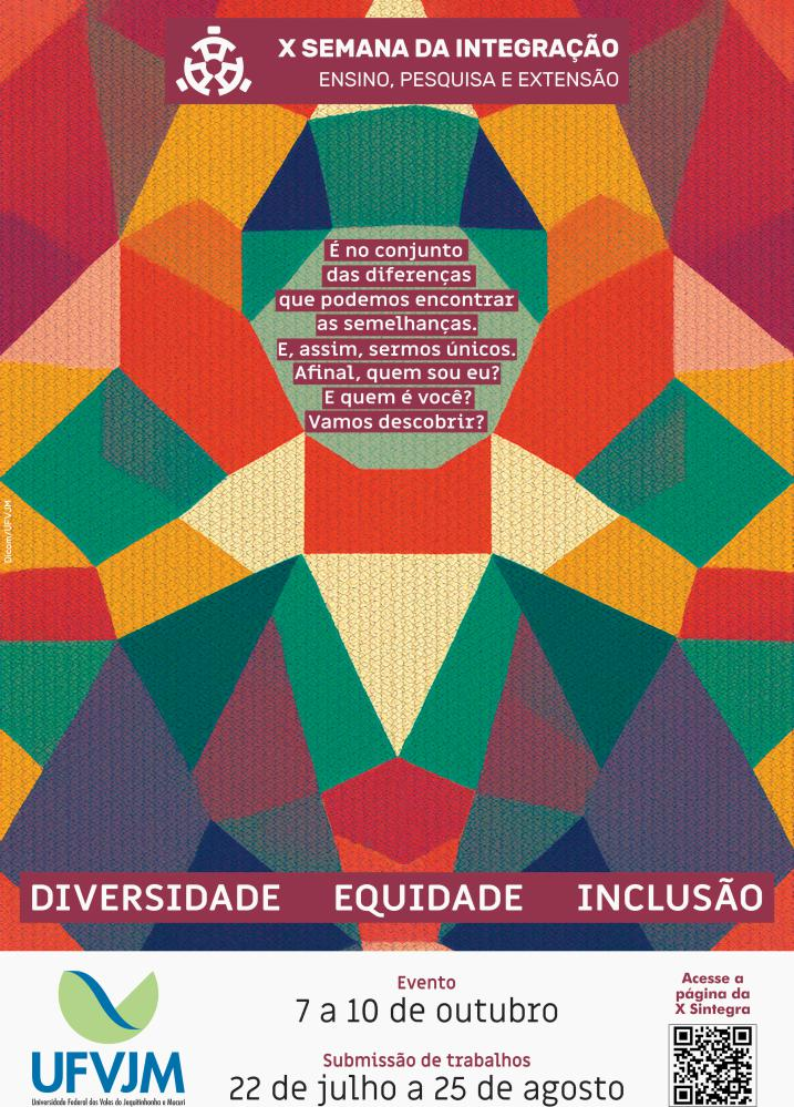 Peça gráfica do Sintegra 2024 - começa a ser preparado maior encontro científico da UFVJM 01