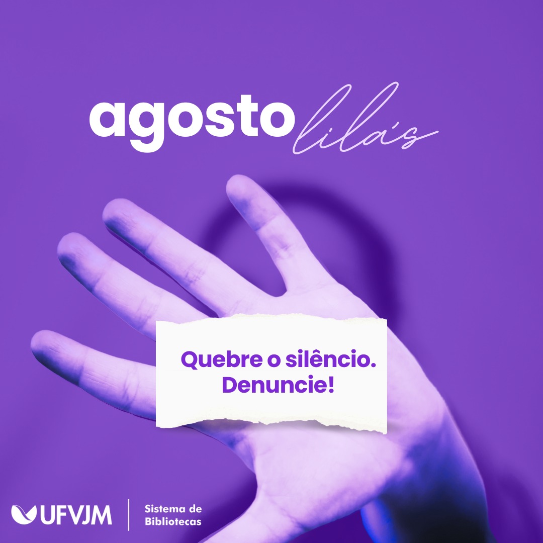 Peça gráfica do evento Agosto Lilás 02