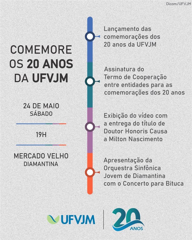 UFVJM inicia celebrações de 20 anos com programação aberta ao púbico neste sábado, 24-5 02