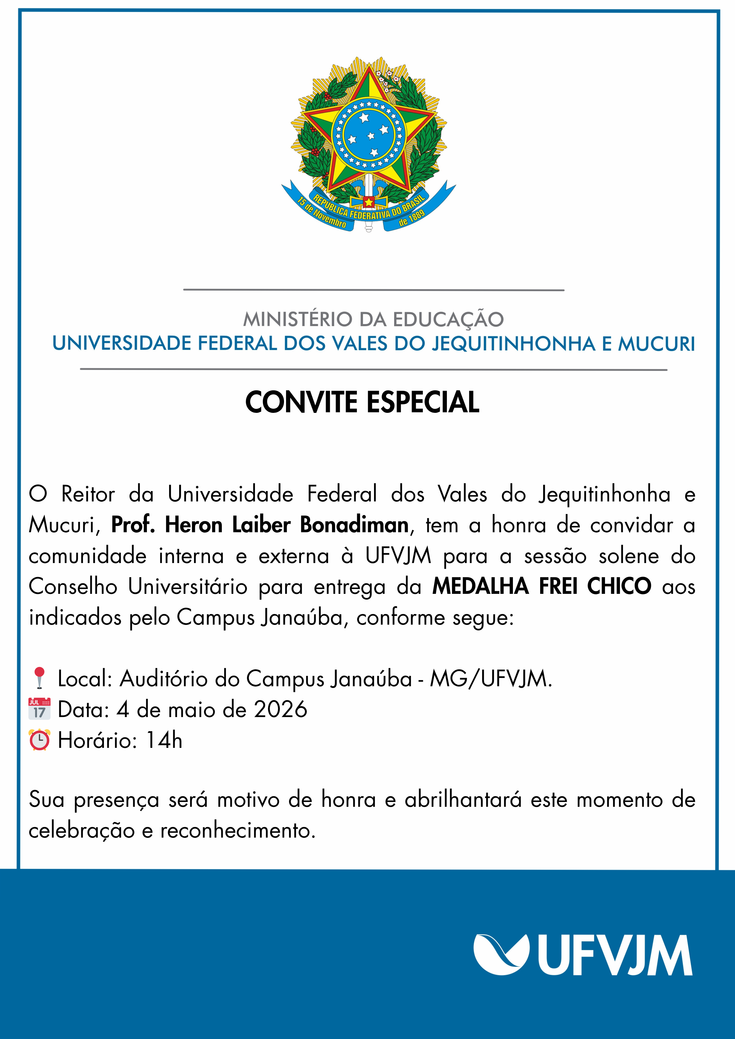 Entrega da Medalha Frei Chico