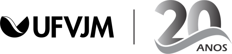 Logo UFVJM 20 anos horizontal - preta