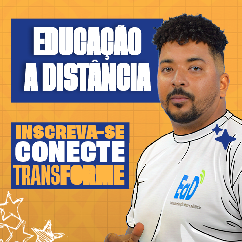 Texto em destaque: Educação a distância. Inscreva-se, conecte, transforme.