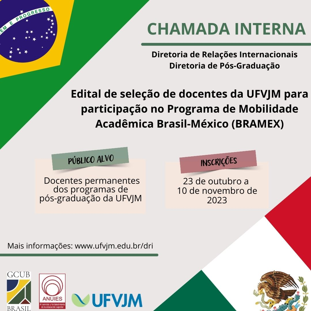 Aberto edital de seleção de professores para mobilidade no México - Imagem 2