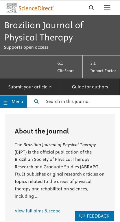 Professor da UFVJM é o novo editor-chefe do Brazilian Journal of Physical Therapy