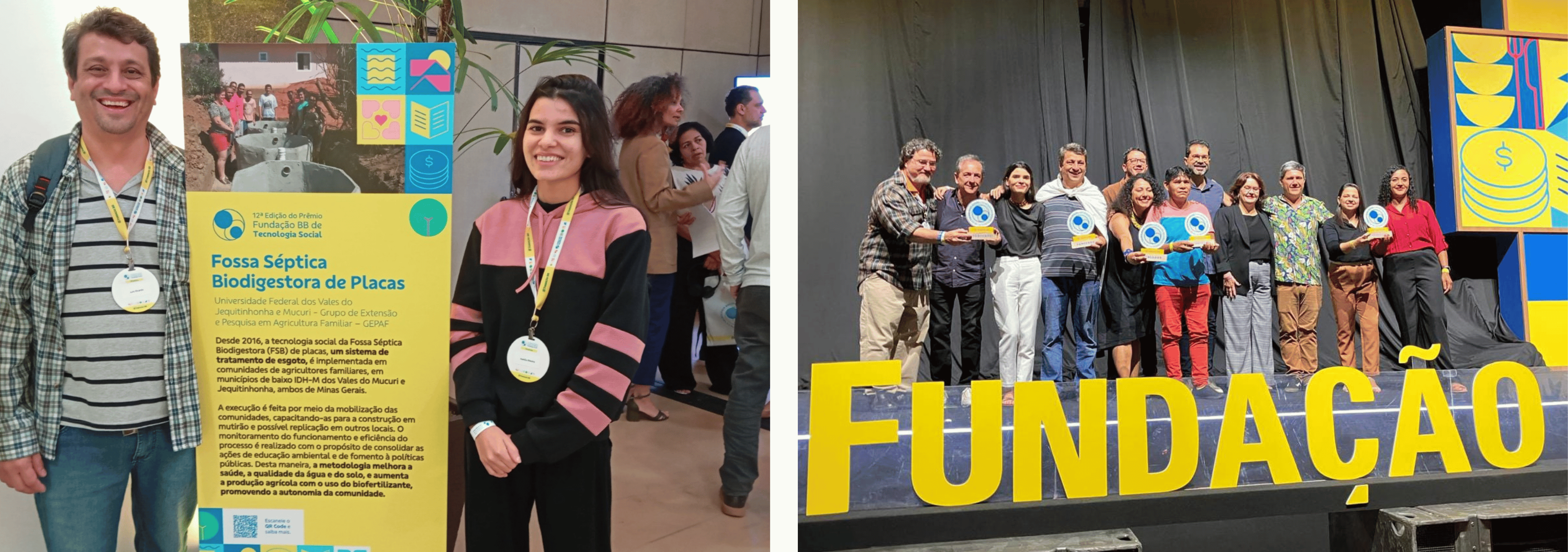 Imagem 1 - Equipe do projeto durante a premiação