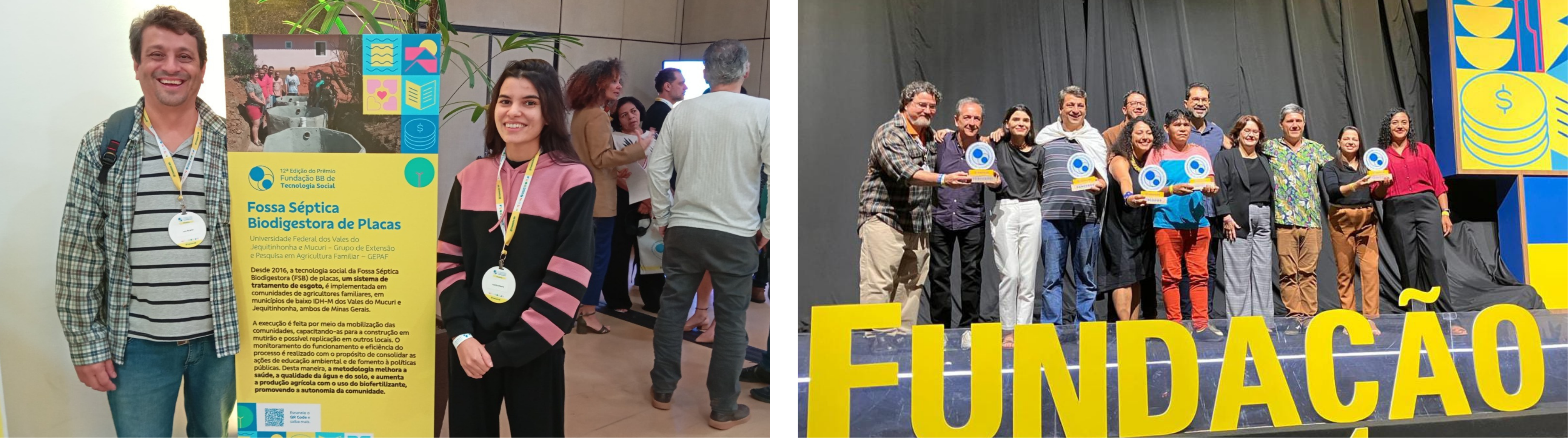 Imagem 1 - Equipe do projeto durante a premiação