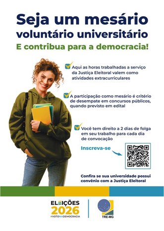 UFVJM adere ao Programa Mesário Voluntário Universitário 01 UFVJM adere ao Programa Mesário Voluntário Universitário 01