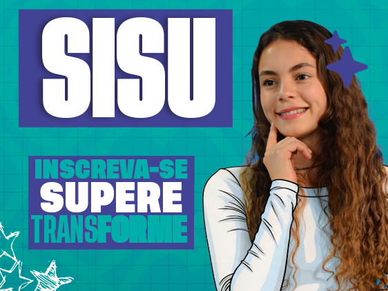 Texto em destaque: Vestibular Único. Inscreva-se; Supere; Transforme.